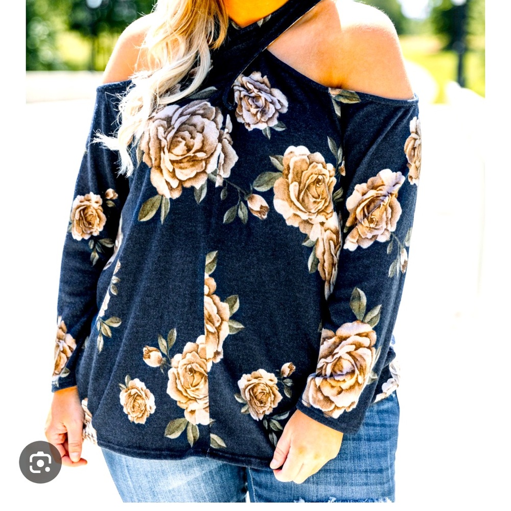 Fancy finding you open shoulder top chic soul